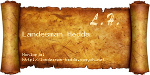 Landesman Hedda névjegykártya